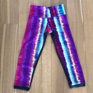Flywheel Sports Multi Color Tie-dye/ Gray leggings